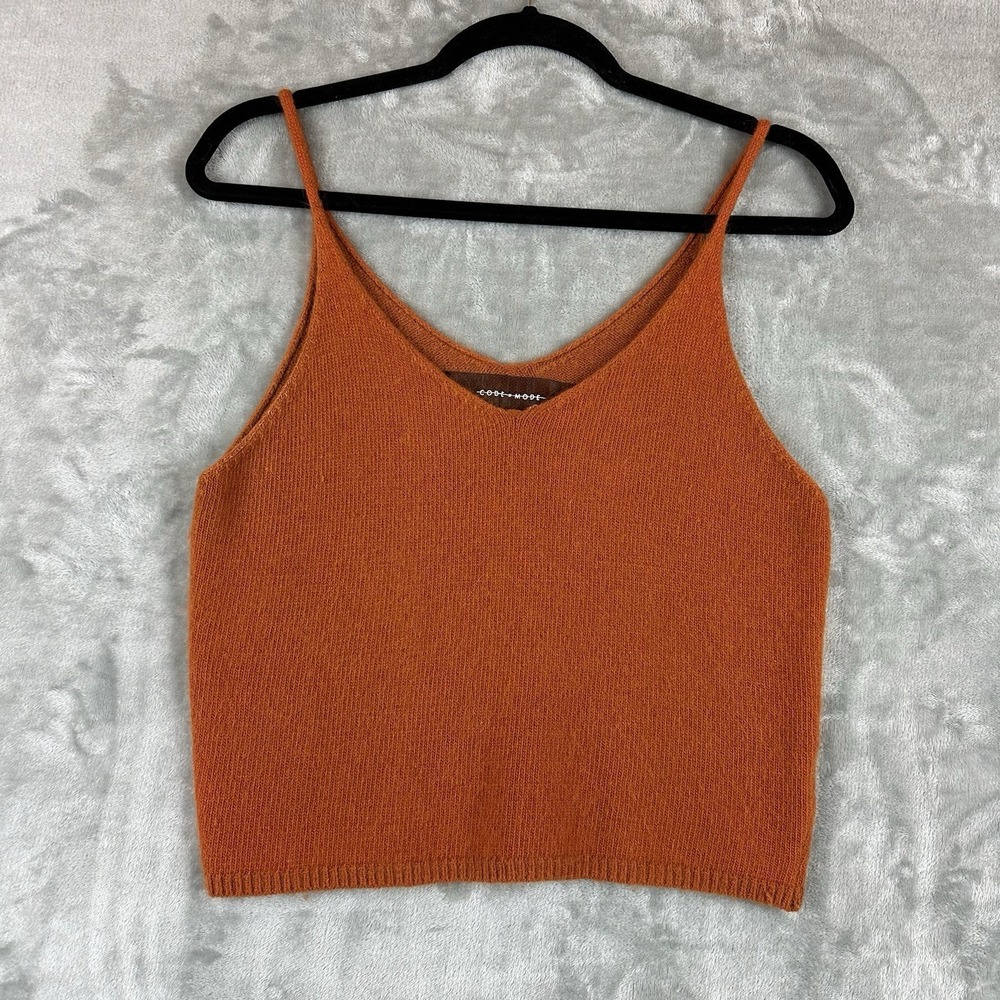 Code X Mode Sleeveless Sweater Tank Top Women's S Burnt Orange Angora Blend